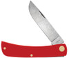 Case Cutlery American Workman Sod Buster Jr. Pocket Knife - 2.8" Carbon Steel Blade, Smooth Red Synthetic Handles - 73932