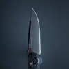 The cryogenically heat treated CPM MagnaCut powder steel blade gives this ultralight EDC folder exceptional performance and durability. The front part of the blade is equipped with today's classic ANV svedge grind and its surface is protected by an extremely durable DLC coating.