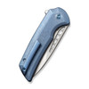 We Knife Company Mini Malice Flipper Knife - 2.98" CPM-20CV Bead Blasted Blade, Blue Titanium Handles - WE054BL-3