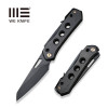 We Knife Company Vision R Superlock Folding Knife - 3.54" CPM-20CV Black Stonewashed Reverse Tanto Blade, Black Titanium Handles - WE21031-2