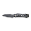 We Knife Company Vision R Superlock Folding Knife - 3.54" CPM-20CV Black Stonewashed Reverse Tanto Blade, Black Titanium Handles - WE21031-2