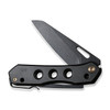 We Knife Company Vision R Superlock Folding Knife - 3.54" CPM-20CV Black Stonewashed Reverse Tanto Blade, Black Titanium Handles - WE21031-2