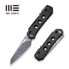 We Knife Company Vision R Superlock Folding Knife - 3.54" Hakkapella Damasteel Reverse Tanto Blade, Black Titanium Handles - WE21031-DS1