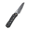 We Knife Company Vision R Superlock Folding Knife - 3.54" Hakkapella Damasteel Reverse Tanto Blade, Black Titanium Handles - WE21031-DS1