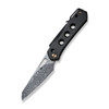 We Knife Company Vision R Superlock Folding Knife - 3.54" Hakkapella Damasteel Reverse Tanto Blade, Black Titanium Handles - WE21031-DS1