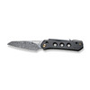 We Knife Company Vision R Superlock Folding Knife - 3.54" Hakkapella Damasteel Reverse Tanto Blade, Black Titanium Handles - WE21031-DS1