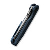 We Knife Company StarHawk Flipper Knife - 2.81" CPM-20CV Bead Blasted Sheepsfoot Blade, Blue Titanium Handles - WE21017-4