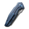 We Knife Company StarHawk Flipper Knife - 2.81" CPM-20CV Bead Blasted Sheepsfoot Blade, Blue Titanium Handles - WE21017-4
