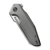 We Knife Company StarHawk Flipper Knife - 2.81" CPM-20CV Bead Blasted Sheepsfoot Blade, Gray Titanium Handles - WE21017-1