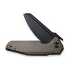 We Knife Company StarHawk Flipper Knife - 2.81" CPM-20CV Black Stonewash Sheepsfoot Blade, Gray Titanium Handles - WE21017-2