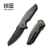 We Knife Company StarHawk Flipper Knife - 2.81" CPM-20CV Black Stonewash Sheepsfoot Blade, Gray Titanium Handles - WE21017-2