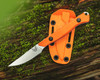 Benchmade Flyway Fixed Blade Knife 2.7" CPM-154 Satin Straight Back, Orange G10 Handles, Boltaron Sheath - 15700