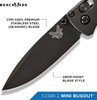 Benchmade Mini Bugout CF-Elite AXIS Folding Knife - 2.82" S30V Black Cerakote Plain Blade, Graphite Black CF-Elite Handles - 533BK-2