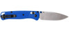 Benchmade Bugout AXIS Folding Knife - 3.24" S30V Satin Plain Blade, Blue Grivory Handles - 535