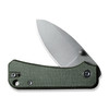 CIVIVI Knives C19068SB-1 Ben Petersen Baby Banter Folding Knife - 2.34" Nitro-V Stonewashed Blade, Green Micarta Handles