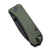 We Knife Co Ben Petersen Banter Folding Knife - 2.9" S35VN Black Stonewashed Spear Point Blade, Green Micarta Handles - 2004J