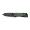 We Knife Co Ben Petersen Banter Folding Knife - 2.9" S35VN Black Stonewashed Spear Point Blade, Green Micarta Handles - 2004J