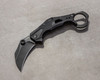 Kershaw Outlier Assisted Open Folding Knife - 2.6" 8Cr13MoV Karambit Blackwash Blade, Black GFN Handle