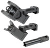 Midwest Industries 45 Degree Offset Fixed Sight Set -  Ambidextrous, Black Anodized Finish, Includes A2 Front Sight Tool