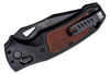 SIG Sauer by Hogue K320 AXG Classic ABLE Lock Folding Knife - 3.5" S30V Black Cerakote Tanto Blade, Black Aluminum Handles with Heritage Walnut Wood Inserts - 36367