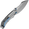 Kansept Knives Pelican EDC Folding Knife - 3" CPM-S35VN Stonewashed Drop Point Blade, Titanium Handles - K1018A3