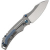 Kansept Knives Pelican EDC Folding Knife - 3" CPM-S35VN Stonewashed Drop Point Blade, Titanium Handles - K1018A3