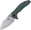 Olight Oknife Zilla Folding Knife - 3.48" 154CM Modified Sheepsfoot Blade, Green G10 Handle