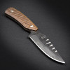 Black Knight Blades Nightmare Fixed Blade - 4.0" 8670 Steel Plain Edge Blade, Brown Contoured G10 Handle, Kydex Sheath