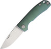 PMP Knives Harmony Slipjoint Folding Knife - 3" Satin Finish Bohler M390 Blade, Green Titanium Handle