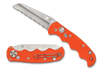 Spyderco Autonomy AUTO Folding Knife - 3.65" H-1 Satin Serrated Blade, Orange G10 Handles - C165GSOR