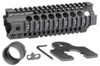 Midwest Industries Combat Rail T-Series Free Float Quad Rail Handguard - 7.25" Length, Includes Barrel Nut and Wrench, Fits AR-15, Black Anodized Finish