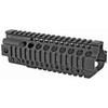 Midwest Industries Combat Rail T-Series Free Float Quad Rail Handguard - 7.25" Length, Includes Barrel Nut and Wrench, Fits AR-15, Black Anodized Finish