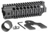 Midwest Industries Combat Rail T-Series Free Float Quad Rail Handguard - 9.25" Length, Includes Barrel Nut and Wrench, Fits AR-15, Black Anodized Finish