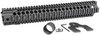 Midwest Industries Combat Rail T-Series Free Float Quad Rail Handguard - 15" Length, Includes Barrel Nut and Wrench, Fits AR-15, Black Anodized Finish