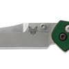 Benchmade 945 Mini Osborne Folding Knife - 2.92" S30V Satin Plain Blade, Green Aluminum Handles