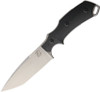 Bastinelli Creations Red V2 Fixed Knife - 4" Stonewashed N690CO Plain Blade, Black G10 Handles, Kydex Sheath