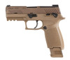 Sig Sauer 320CA9M18MS P320 M18 9mm Luger Caliber with 3.90" Barrel, 17+1 or 21+1 Capacity, Overall Coyote PVD Finish Stainless Steel, Picatinny Rail Frame, Serrated Slide & Polymer Grip
