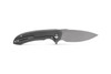Ferrum Forge Knife Works Allurus Folding Knife - 3.5" Stonewash CPM-20CV Blade, Gray Stonewash Titanium Handle with Carbon Fiber Inlay