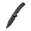CIVIVI Knives Sinisys Flipper Knife - 3.7" 14C28N Black Stonewashed Clip Point Blade, Black G10 and Stainless Steel Handles - C20039-1