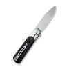 CIVIVI Knives Banneret Flipper Knife - 3.48" Nitro-V Bead Blasted Blade, Bolstered Stainless Steel Handles with Black G10 Scales - C20040D-2