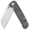 QSP Knives Penguin Folding Knife - 3.06" D2 Sheepsfoot Blade, Blue Jean Micarta Handles - QS130-B