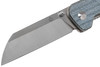 QSP Knives Penguin Folding Knife - 3.06" D2 Sheepsfoot Blade, Blue Jean Micarta Handles - QS130-B