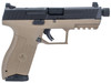 IWI US M9ORP17TFD MASADA Tactical 9mm Luger Caliber with 4.60" Threaded Barrel, 17+1 Capacity, Flat Dark Earth Finish Picatinny Rail Frame, Serrated/Optic Cut Black Steel Slide & Interchangeable Backstrap Grip