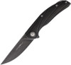 Viper Knives Orso 2 Flipper Knife - 3.43" LO-QPM 20-4 Black Stonewashed Straight Blade, Milled Black Stonewash Titanium Handles - V5997TI