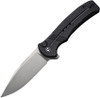 CIVIVI Knives Cogent Flipper Knife - 3.47" 14C28N Bead Blast Plain Blade, Coarse Black Micarta Handles - C20038D-7