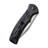 CIVIVI Knives Cogent Flipper Knife - 3.47" 14C28N Bead Blast Plain Blade, Coarse Black Micarta Handles - C20038D-7