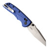 Hogue Deka ABLE Lock Folding Knife - 3.25" CPM-MagnaCut Stonewashed Modified Wharncliffe Blade, Blue Polymer Handles - 24363