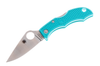 Spyderco Limited Edition Ladybug 3 Knife - 1.94" S30V Satin Plain Blade, Teal FRN Handles - LTLP3