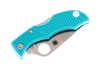 Spyderco Limited Edition Ladybug 3 Knife - 1.94" S30V Satin Plain Blade, Teal FRN Handles - LTLP3