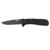 SOG Twitch II Assisted Flipper - 2.65" Black TiNi Plain Blade, Black Aluminum Handles - TWI12-CP